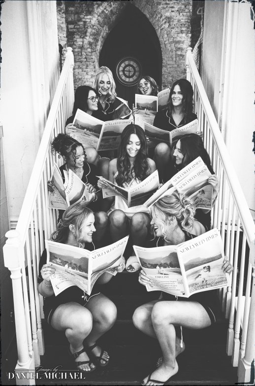 Newspaper Wedding Programs Ladies Getting Ready